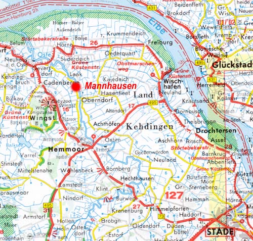 Landkarte von Kehdingen